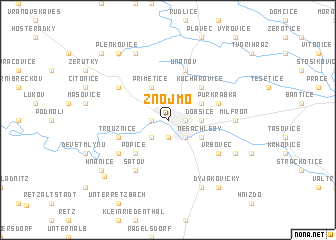 map of Znojmo