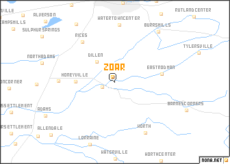 map of Zoar