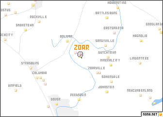 map of Zoar