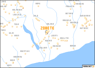 map of Zobete