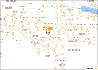 map of Zobići