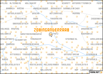 map of Zöbing an der Raab