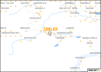 map of Zöblen