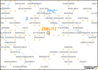 map of Zöblitz