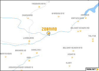 map of Zobnino