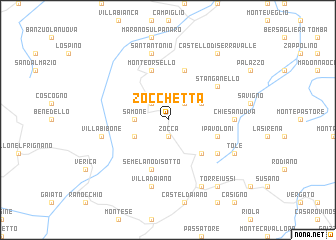 map of Zocchetta