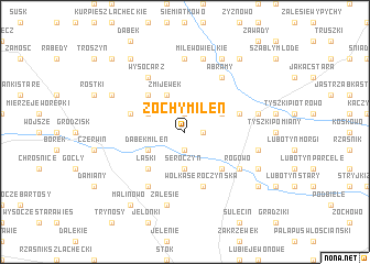 map of Żochy Milen