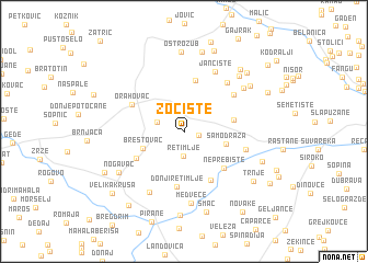 map of Zočište