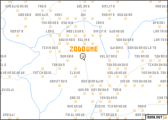 map of Zodoumé
