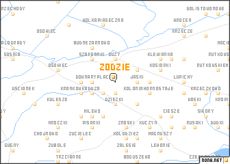 map of Zodzie