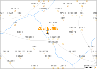 map of Zoétgomdé