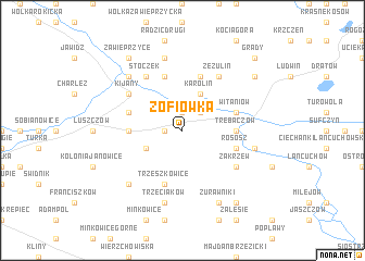 map of Zofiówka