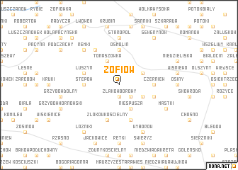 map of Zofiów