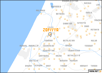 map of Ẕofiyya