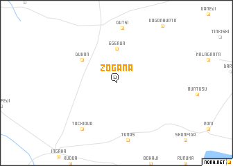 map of Zogana