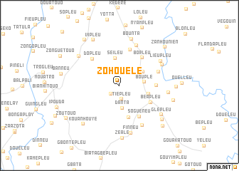 map of Zohouélé