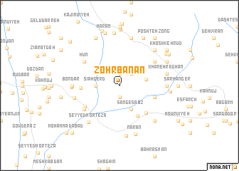 map of Z̧ohrbanān