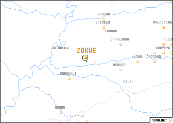 map of Zokwe