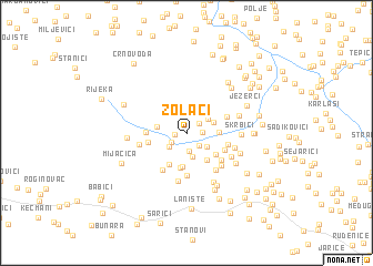 map of Zolaći