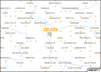 map of Żółków