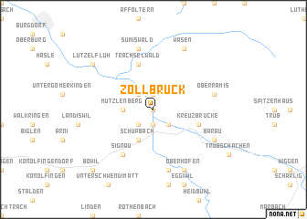 map of Zollbrück