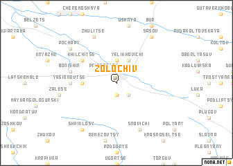 map of Zolochiv