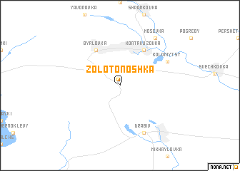 map of Zolotonoshka