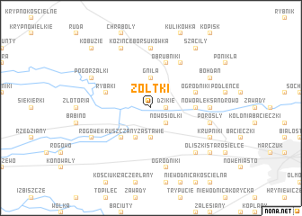 map of Żółtki