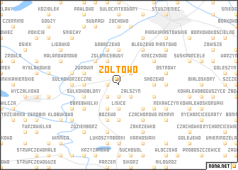 map of Żóltowo