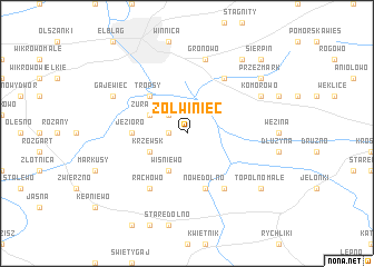 map of Żółwiniec