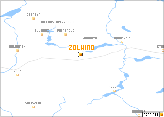 map of Żółwino