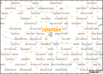 map of Zomergem