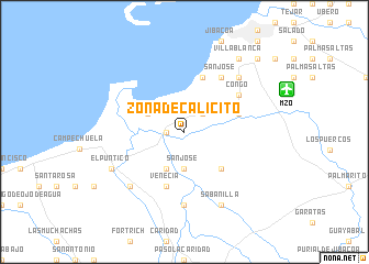 map of Zona de Calicito
