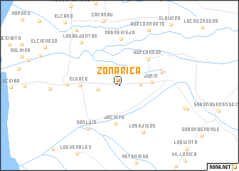 map of Zona Rica