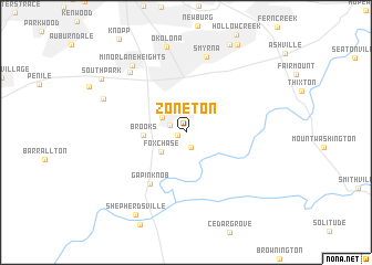 map of Zoneton