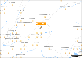 map of Zonza