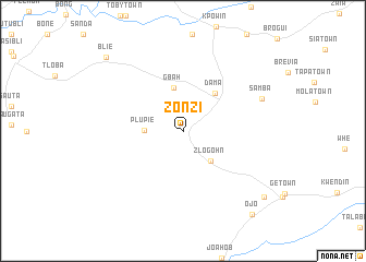 map of Zonzi