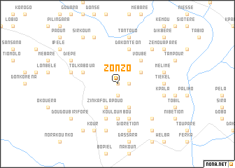 map of Zonzo