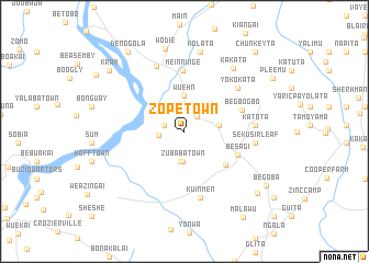 map of Zope Town