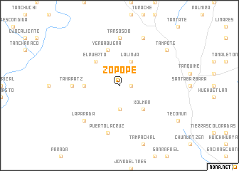 map of Zopope