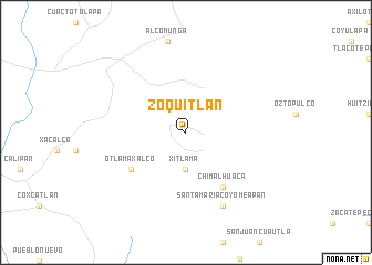 map of Zoquitlán