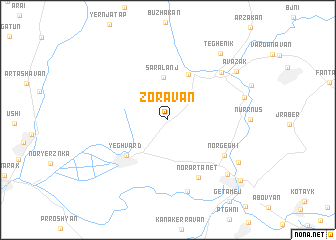 map of Zoravan