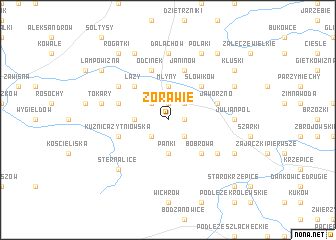 map of Żórawie