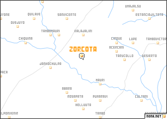 map of Zorcota