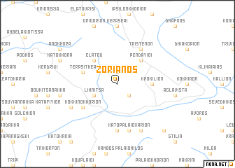 map of Zoriános