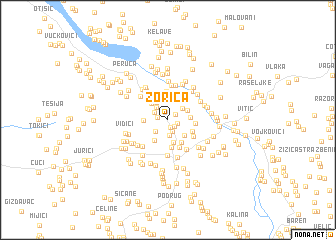 map of Zorica