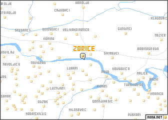 map of Zorice