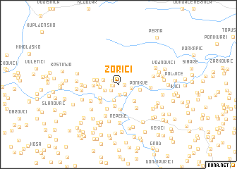 map of Zorići