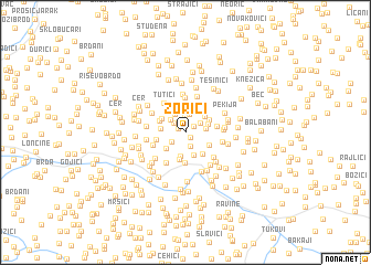 map of Zorići