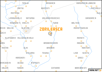 map of Zorileasca